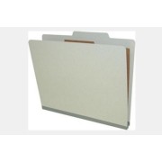 25 Pt. Pressboard Classification Folders, Top Tab,  Letter, 1 Divider, Fasteners Pos. 1 & 3 (Box of 10)
